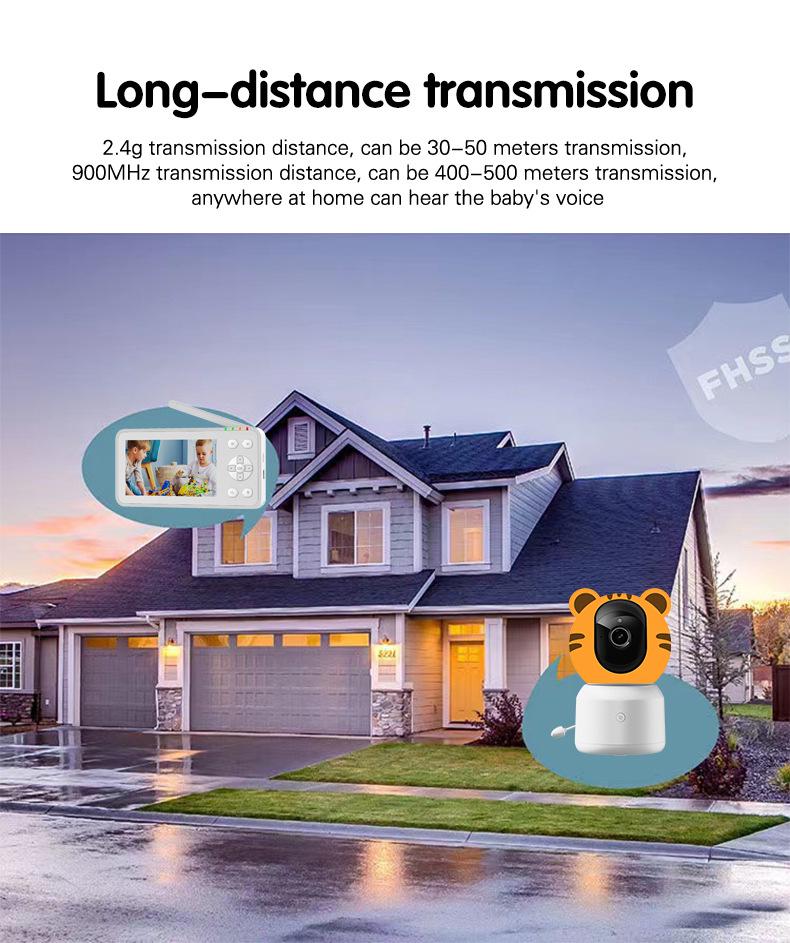 4.5" 1080P Baby Monitor with Mobile App & Two-Way Intercom