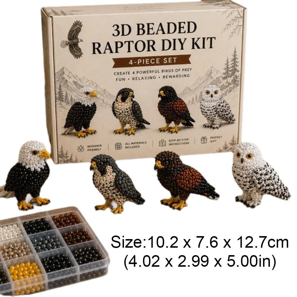 Beginner Friendly 3D Beaded Animal DIY Kit Animal Shape Handmade Craft Kit Home Decoration
