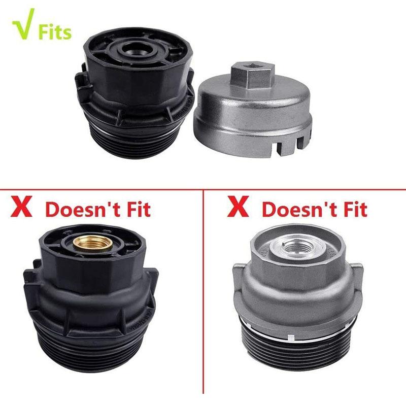 Oil Filter Wrench for Toyota & Lexus 4 Cylinder Prius Matrix Rav4 Auris Corolla Highlander Avalon Camry - Fits 3/8" & 1/2" Drive