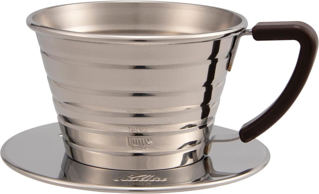 Kalita Stainless Steel Coffee Dripper Wave Series for 1 To 2 People 155S Made In Japan Drip Utensil for 1 2 1 2 Coffee Wedding Sixtieth Anniversary