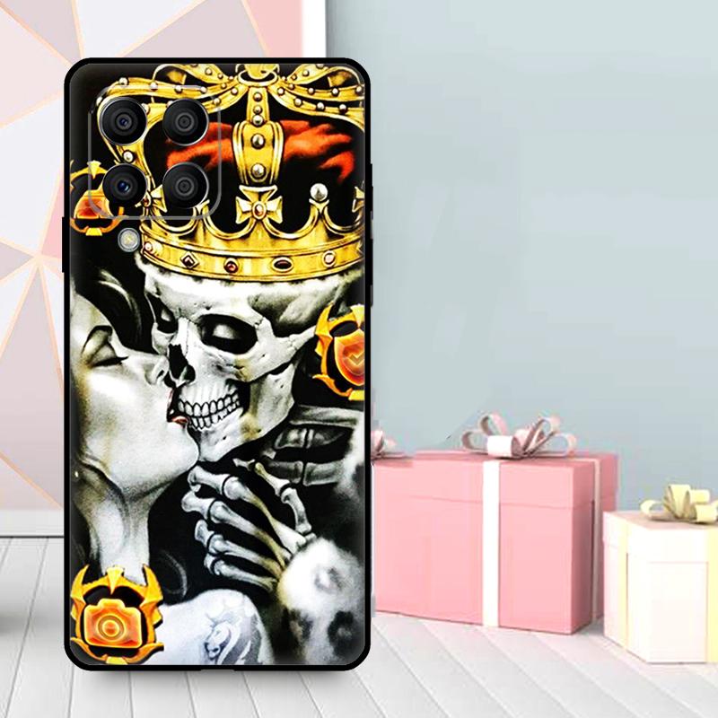 Чехол-поцелуй со скелетом для Samsung Galaxy M16 M31 M21 M13 M33 M53 M15 M35 M55 M36 M56 M12 M32 M52 M14 M34 M54