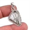 Natural Black Rutile Gemstone 925 Solid Sterling Silver Gift Pendant 1.50" L6m63