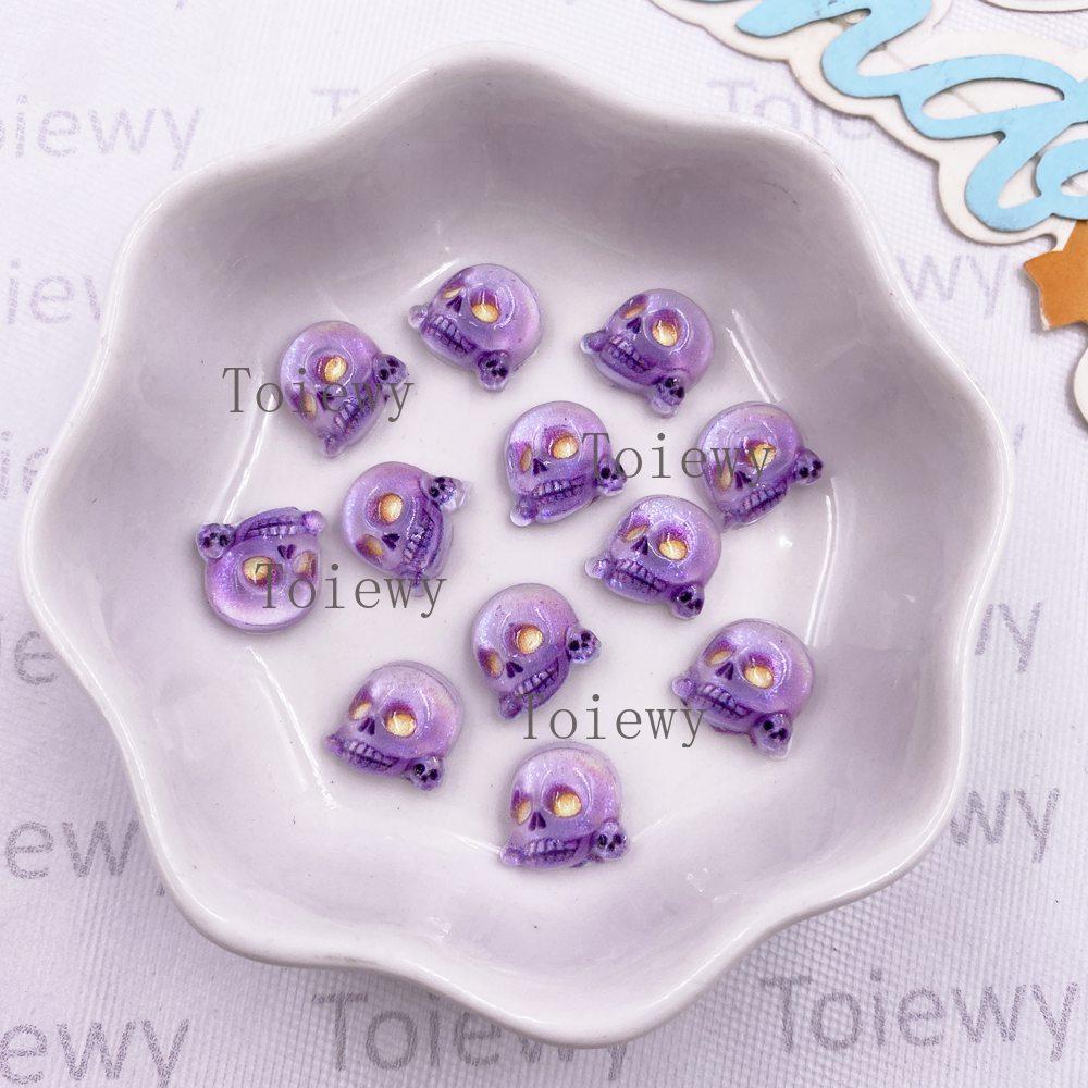 60pcs Resin Cute Mini Pumpkin Hat Cat Skull Nail Art Flatback Rhinestone Figurine DIY Halloween Scrapbook Decor Craft Accessorie