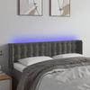 VidaXL LED Headboard Bedroom Furniture Double Bed Accessory Head of Bed Frame Interior Dark Grey 3123719