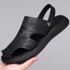 Fashion Beach Flats Open-toe Men's Slide Sandals Comfortable Summer Shoes Quick Dry Wading Aqua Slippers All-match Travel Male Sandals