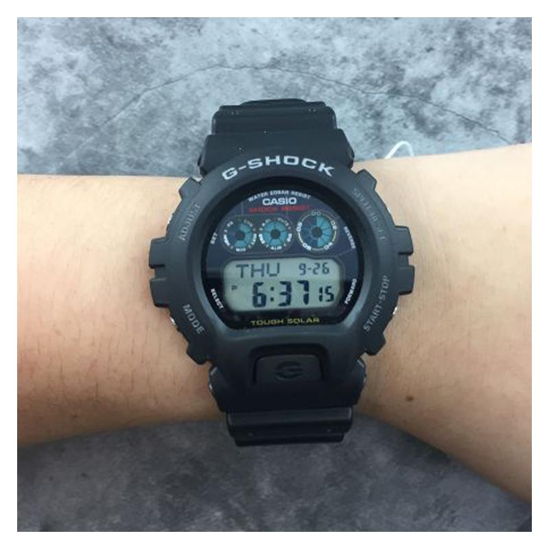 Casio Серия G-SHOCK текстурный ЖК-дисплей спортивные водонепроницаемые кварцевый механизм полимерный ремешок японские и корейские часы мужские часы черный циферблат G-6900-1
