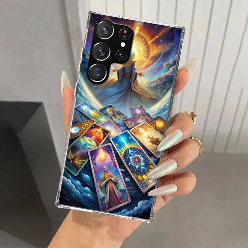 Чехол для телефона с картой Таро "Ведьма" для Samsung Galaxy S26 S24 S23 Ultra S25 Edge S22 S21 Plus S20 FE + Мягкий чехол с принтом Funda Galaxy S2