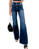 Elastic Waistband Flare Jeans