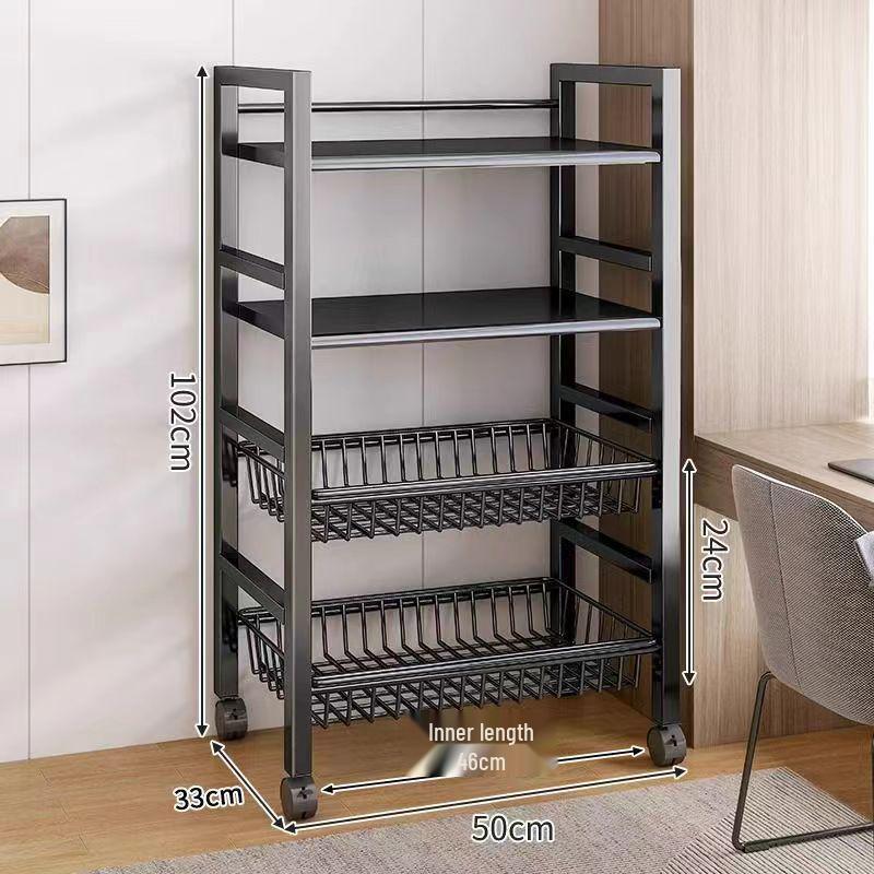 Floor-Standing Multi-Layer Kitchen Storage Rack for Fruits and Vegetables