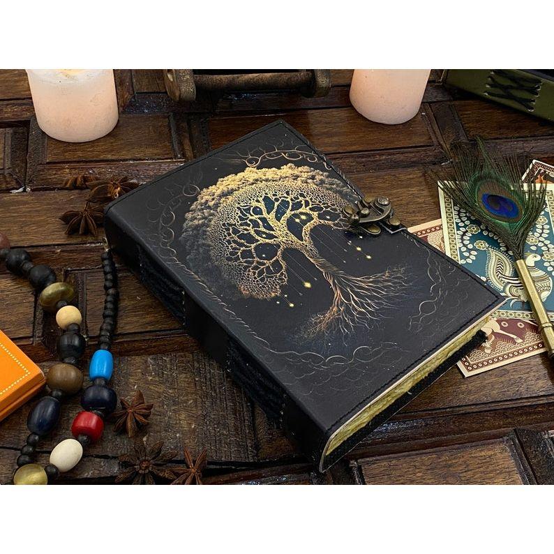 Handmade Journal Tree of Life - Genuine Leather Notebooks For Women - Beautiful Journal For Sketchbook Traveling Blank Book Handmade Paper