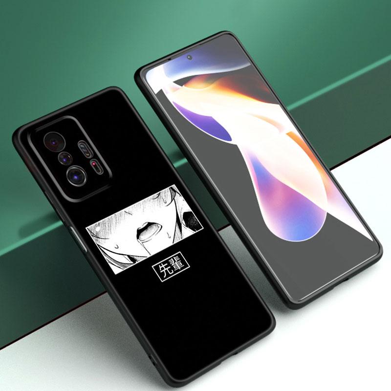 Японский чехол для телефона Sad LEWD для Xiaomi Mi A2 8 9 SE Note 10 10T 11 12 Lite 9T 11T 12S 12T Pro A3 6X 12X, мягкий черный чехол из ТПУ