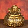 Treasure Bowl Ornament Pure Copper Three-Legged Home Office Shop Desktop Decoration Golden Toad Money Bo