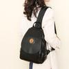 PU Backpack Women's Solid Color Large Capacity Travel Backpack