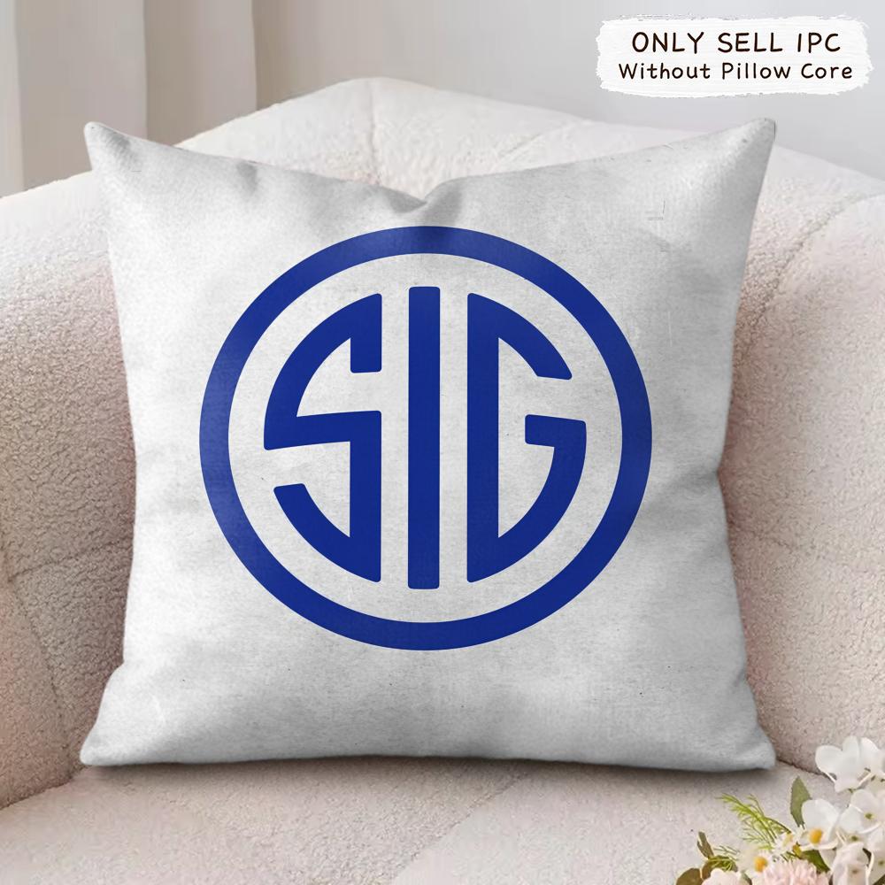 Classic SSig Sauer Cushion Cover Soft Plush Fabric DoubleSided Printed Cushion Covers for All Seasons Modern HomeDecor Gift