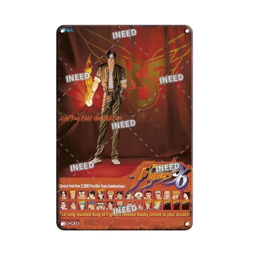 Vintage King Of Fighters Metal Tin Sign  Classic KOF Game Poster Retro Gamer Room Decor  Wall Art Plaques for Home Decor
