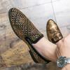 Men Dress Italian Shoes Slip On Fashion Party Men's Shoes Pu Leather Moccasin Glitter Formal Male Shoes Man Oxford Shoes For Men