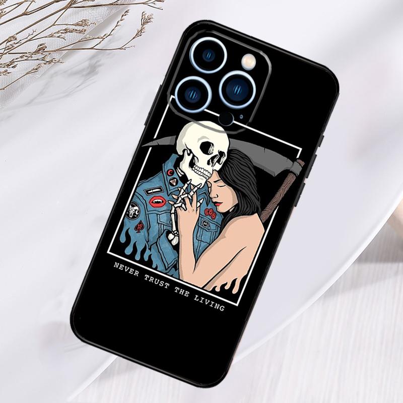 Reaper Skull Skeleton Phone Case For iPhone 17 Pro Max 16 15 13 12 11 14 Pro Max Plus 13 12 Mini 16e 17 Air Cover