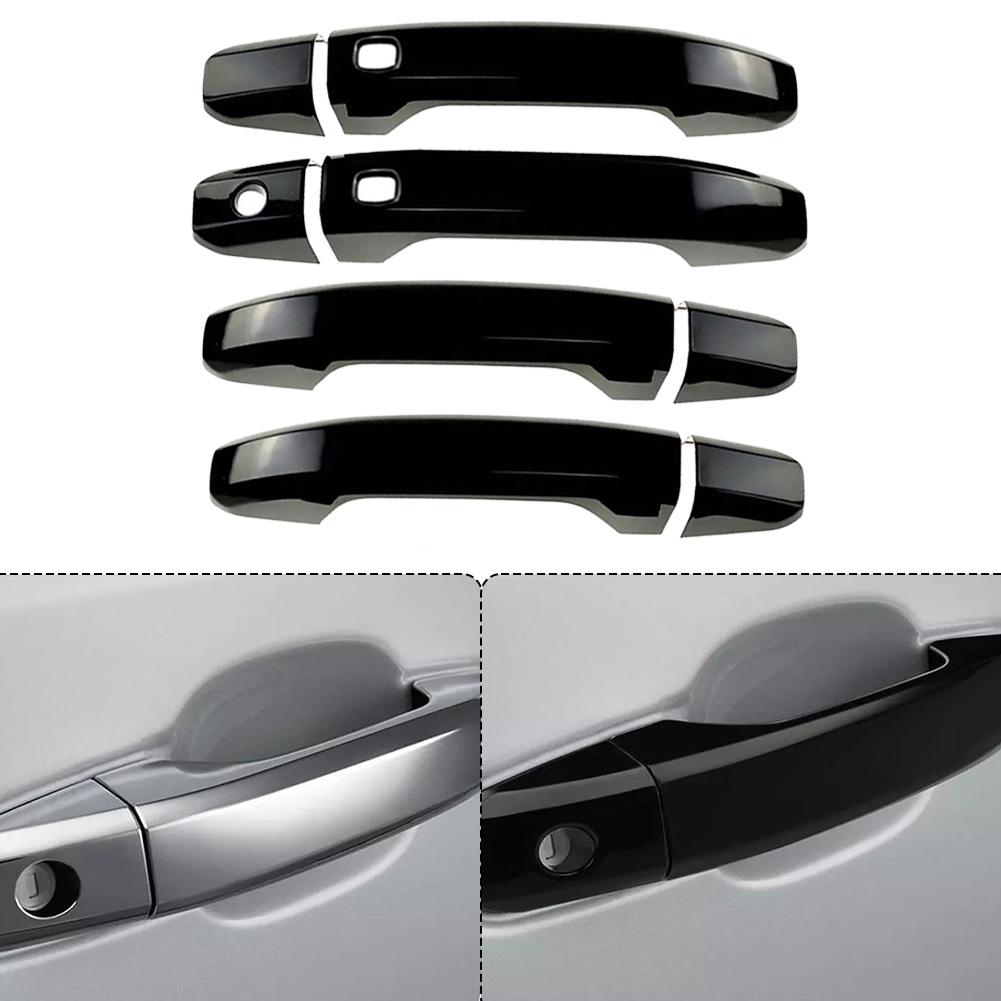 Gloss Black Outside Set Of 4 Door Handle Fit For Chevrolet For GMC Sierra 1500 2500HD 3500HD Door Handle Cover Trim
