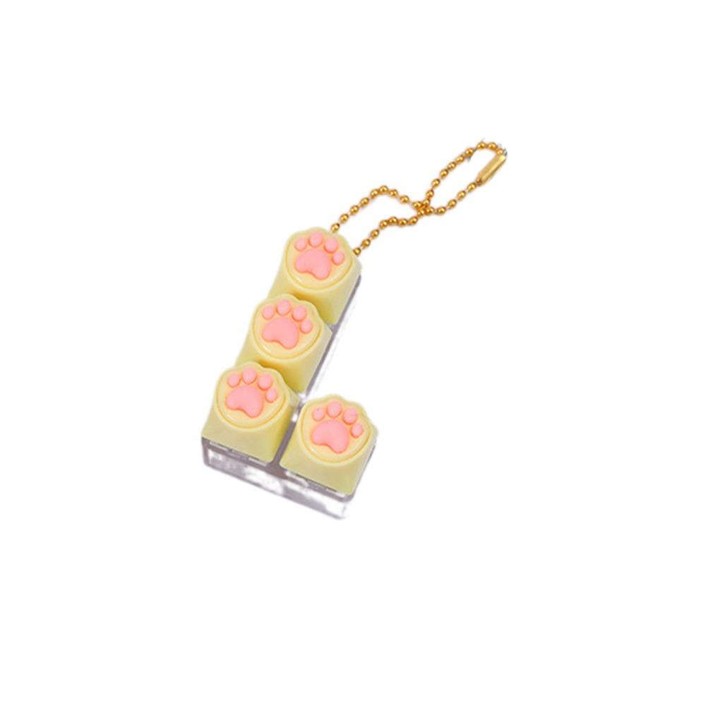 DIY Keyboard Fidget Keychain Keys Button Pinch Toy Portable Finger Keyboard Cap Pass Time