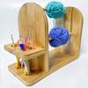 Wooden Yarn Holder Spinning Knitting Tools Yarn Rack Stand Yarn Thread Spool Wool Ball Winder Rotation Spinner Dispenser