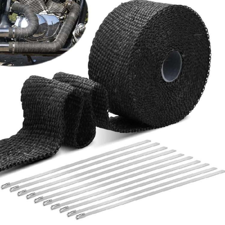 Fiberglass Heat Shield Motorcycle Exhaust Thermal Tape Header Pipe Heat Wrap Tape Thermal Protection Wrap