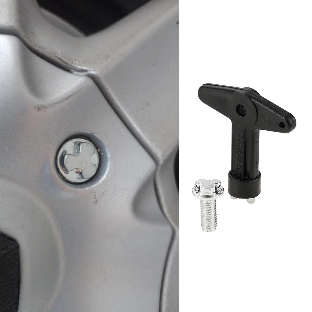 1 Set 7700422600 Alloy Wheel Centre Cap Screw Bolt with Key for Renault Clio MK2 MK3 1998-2012 Megane Scenic MK1 MK2 1995-2009