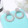 Frosted Geometric Earrings Cold Wind Exaggerated Retro Round Earrings Temperament Wild Earrings MIT