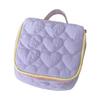 Spacious Zippered Makeup Bag for Skincare Essential Stylish Heart Print Toiletry Organizer Cosmetic Storage Container
