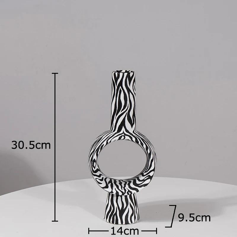 Креативная керамическая ваза с полой внутренней частью для украшения стола, цветочная композиция из искусственных цветов, декоративные вазы для цветов, эстетичный декор комнаты.