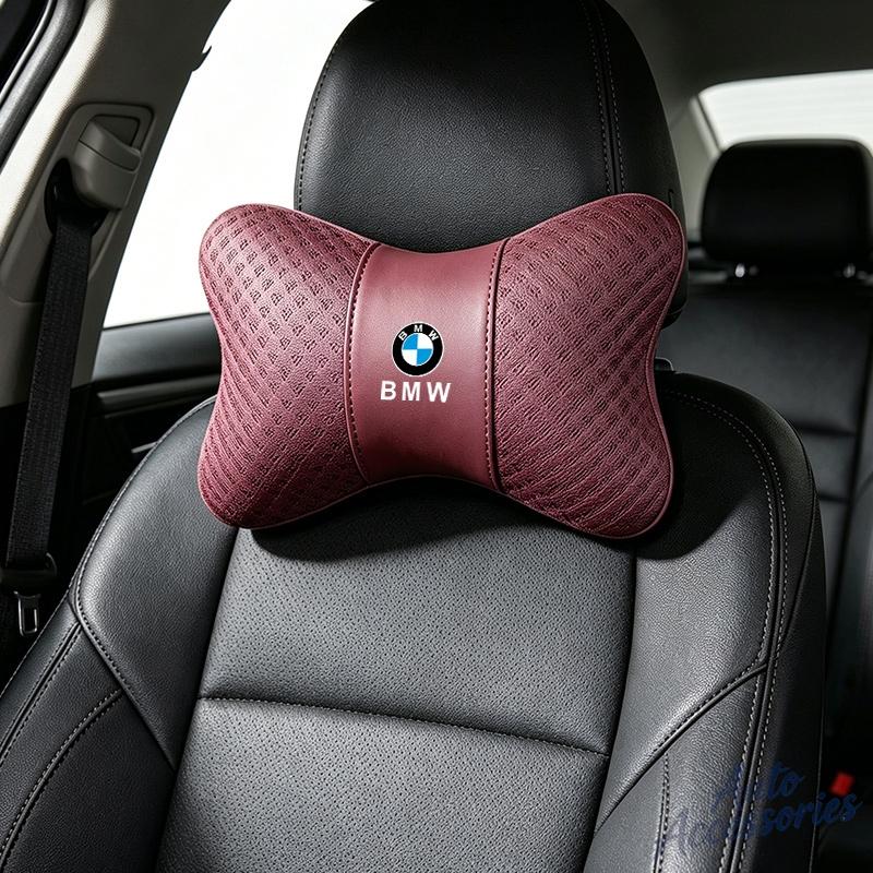 1PC Car Seat Neck Pillow Headrest Rest Support Pad Accessories For BMW 1 3 5 7 Series X1 X3 X5 F10 F15 F16 F20 M3 M4 E34 Sticker DNPQY1