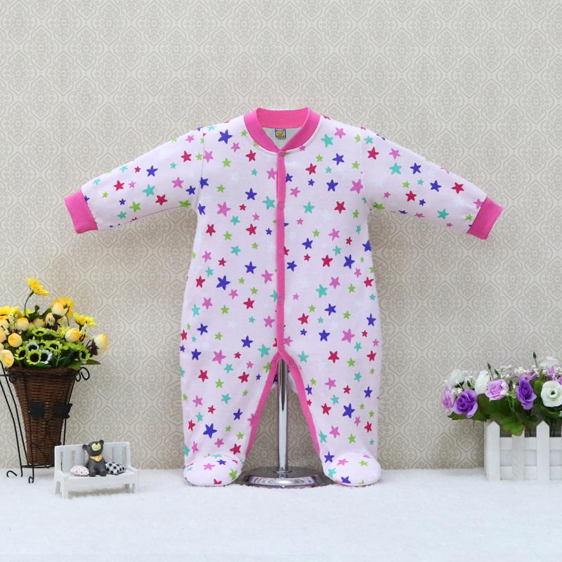 Комбинезоны с длинными рукавами для мальчиков и девочек из чистого хлопка Детские костюмы Летняя и осенняя одежда Одежда для новорожденных Новый стиль