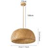 Bamboo Lantern 38/45cm Pendant Lamp Natural Rattan Wicker E27 Chandeliers Hand-Woven Lampshades Lighting Fixture Hanging Light