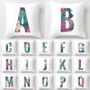 Simple Floral English Letter Decorative Pillowcase Living Room Office Ornaments Home Pillowcase