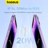 Кабель Baseus TPE 20 Вт USB C для 14 13 12 11 Pro Max XS Кабель быстрой зарядки Type C на Lighting Дата-кабель для iPad Macbook