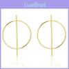 Geometric Trendy Hoop Earrings Minimalist Alloy Statement Jewelry For Women