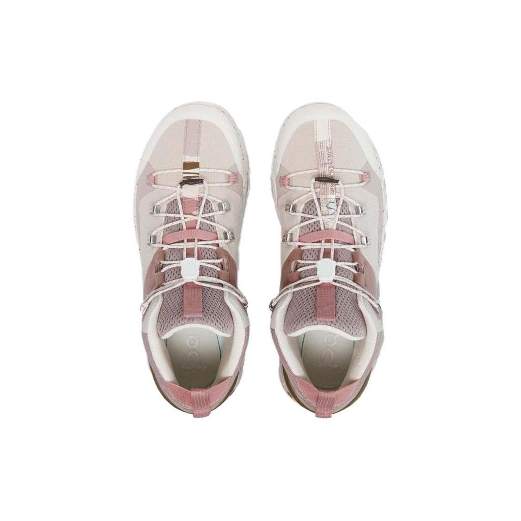 On Cloudtra Удобные Круглый Носок Амортизация Средняя Высота Альпинистские Ботинки Женские Бежево-Розовые 53.99054