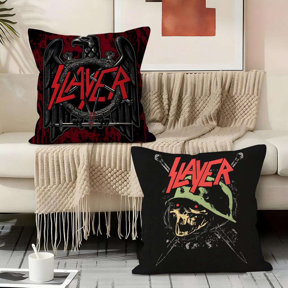 Чехол на подушку Rock Punk S-Slayer, двусторонний принт, подушка для дивана, подушка для изголовья кровати