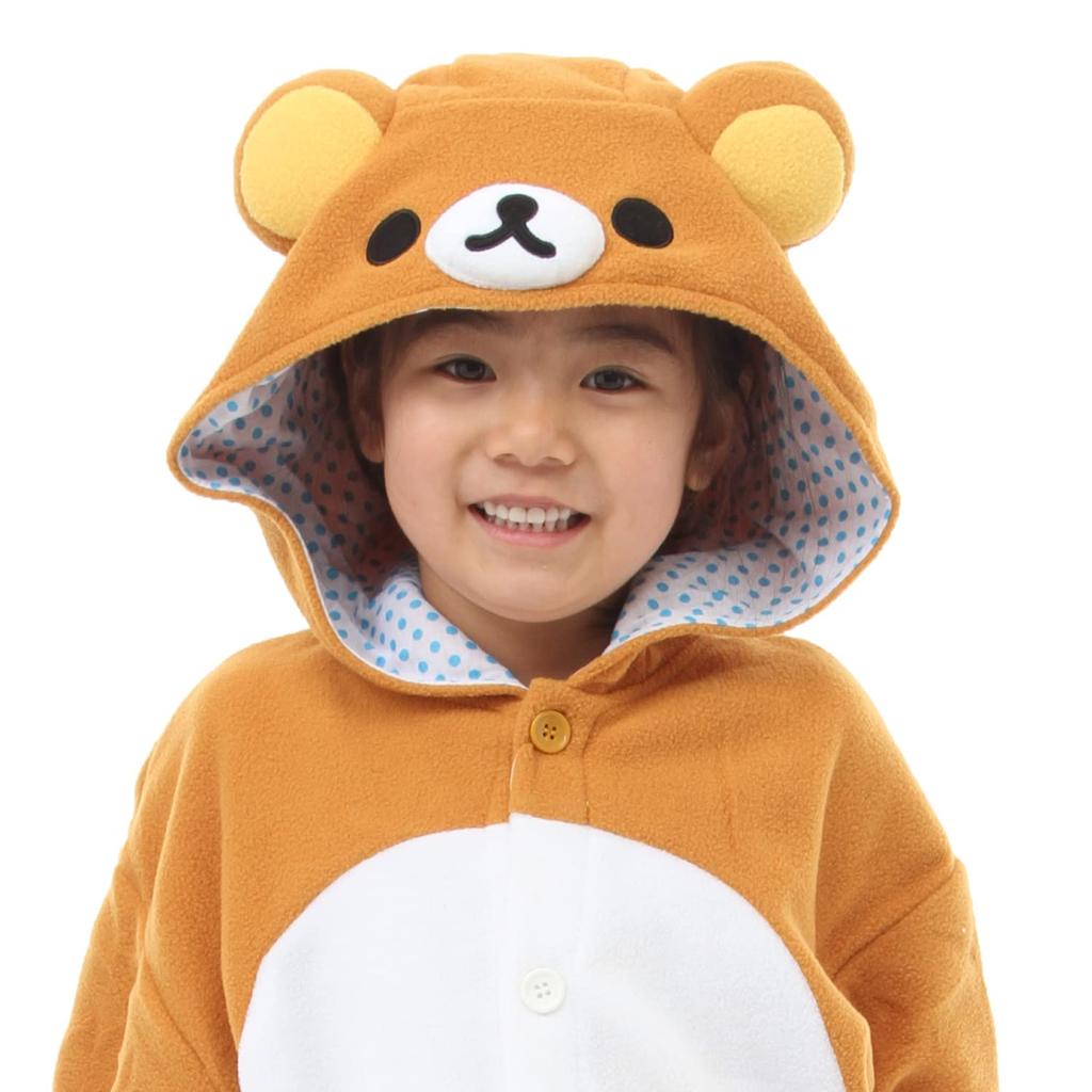 SAZAC Rilakkuma Fleece Kigurumi for Children, Size 110 (RAX004F)