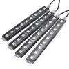 4x 5050 SMD 9 светодиодов RGB для интерьера автомобиля, декоративная атмосфера, полоса света с дистанционным управлением