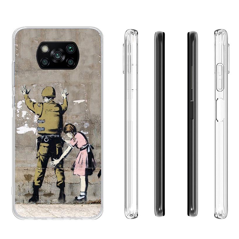 Street Art Banksy Graffiti Phone Case For Xiaomi Poco X7 X6 X5 Pro F7 Ultra Redmi 15C 15 13C 13 12C 12 10 10A 10C 9 9A 9C 9T Cov