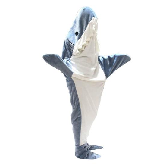 Удобное одеяло в виде акулы, не вызывает аллергии, сохраняет тепло, устойчив к выцветанию, спальный мешок в форме акулы, товары для дома