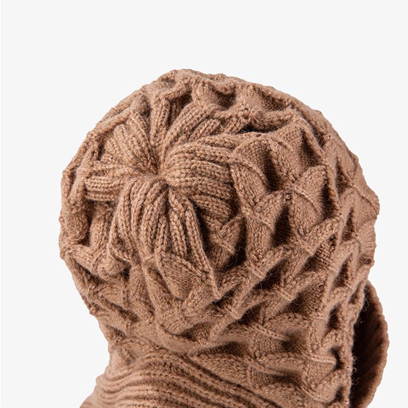 Зимние вязаные шапки и шарфы Skullies, комплект из холодного шарфа для защиты ушей, теплые шапки для девочек, ветрозащитные шапки для велоспорта и женщин, кепки для активного отдыха