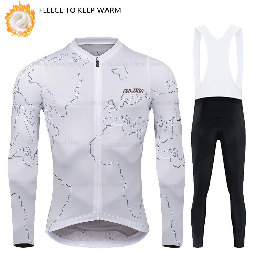 2026 Velvet Warm Cycling Suit Set Winter Thermal Fleece Cycling Jersey Top MTB Bike Outdoor Men's Road Bicycle Clothing Long Sleeves Shirt Uniform