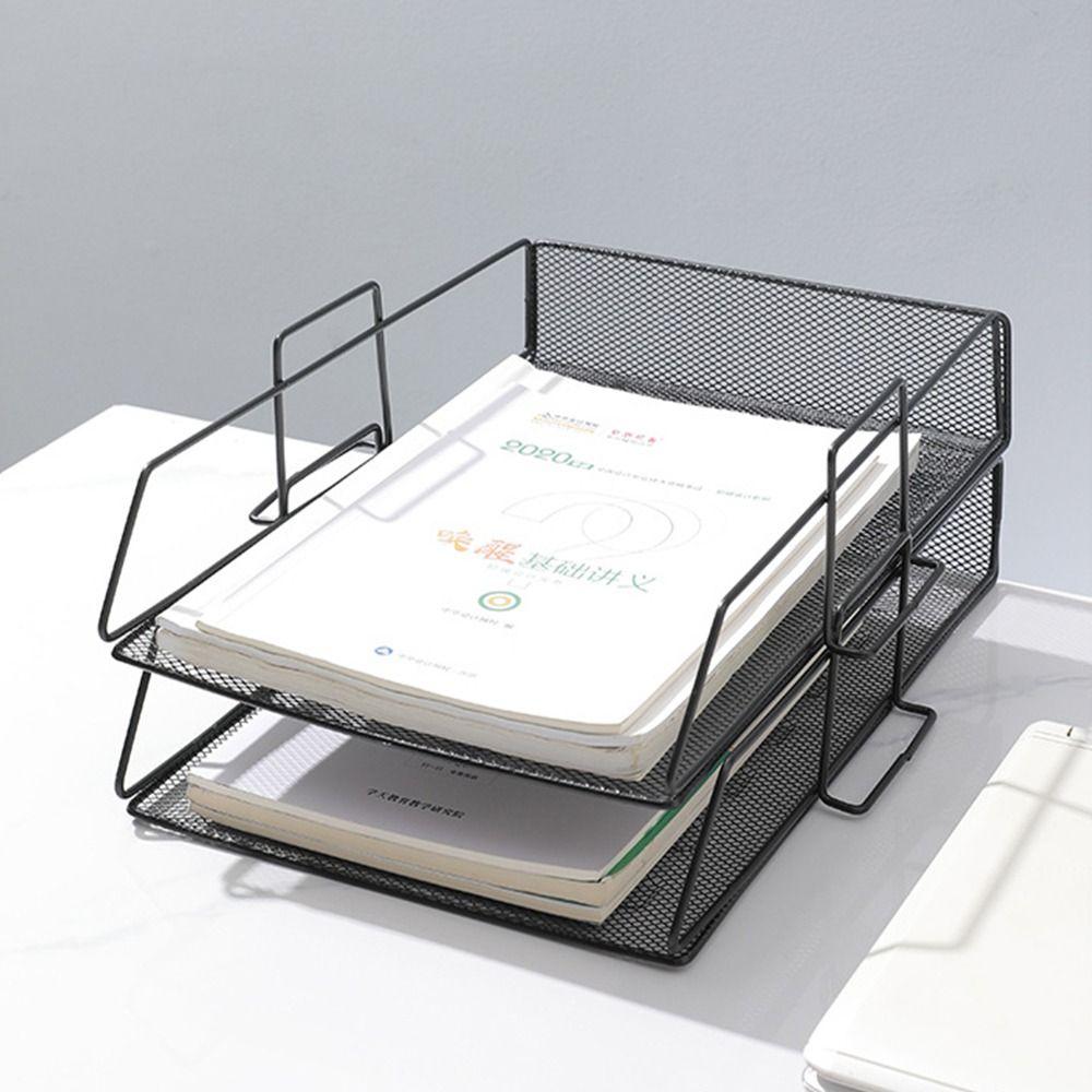 Модный настольный органайзер Штабелируемая полка для файлов Полка для бумаг Органайзер для файлов Поддон для хранения файлов формата А4 Минимализм Стиль INS Сертификаты