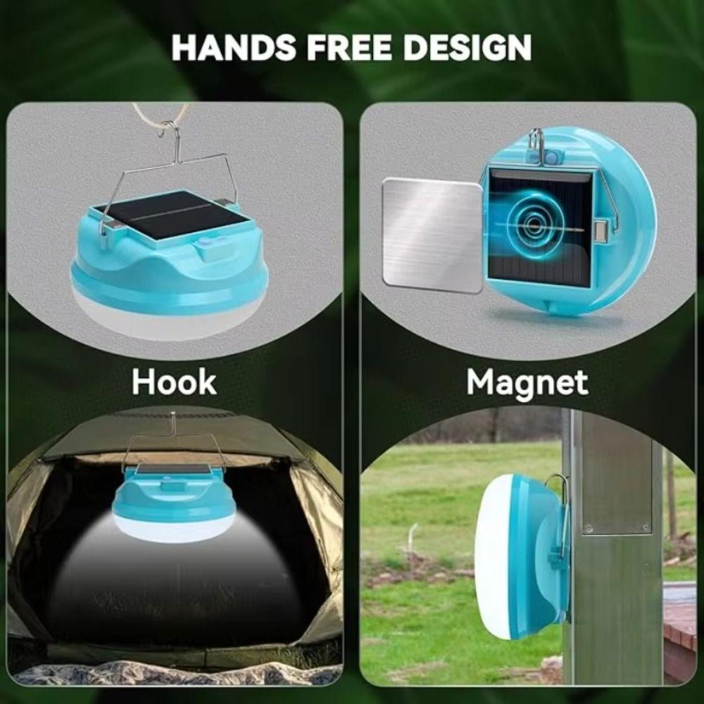 3 Lighting Modes Solar Powered LED Camping Light Waterproof Ultra Bright LED Light  Outdoor Camping