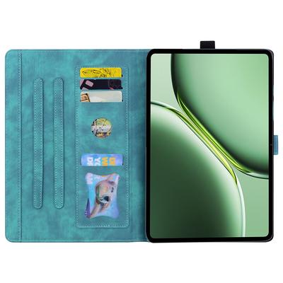 Для OnePlus Pad Pro/Pad 2 Чехол Слоты для карт Кожаный Чехол-подставка для планшета Фолио Обложка Цветок Кошка