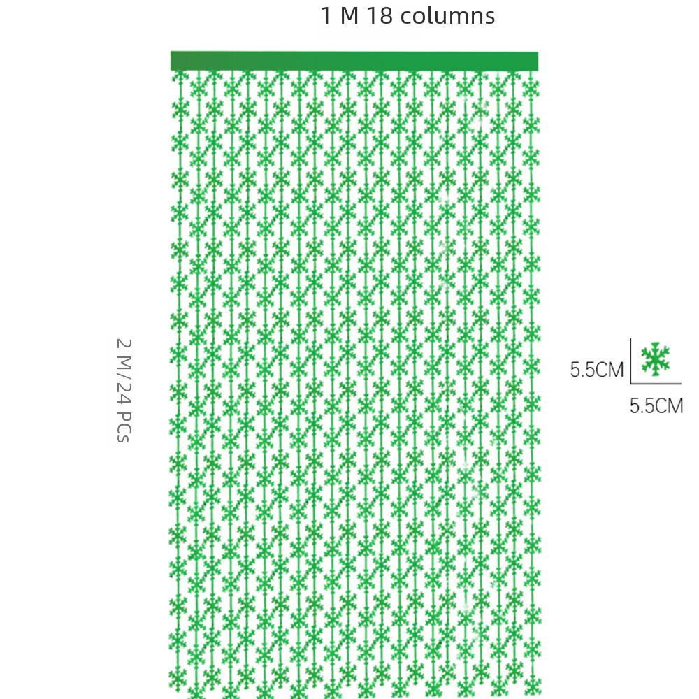 Элегантная 2-метровая гирлянда-дождь из снежинок ярких цветов для праздничного декора
