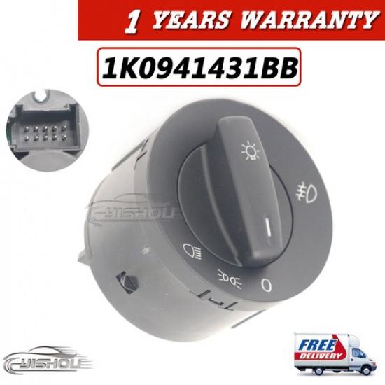 1K0941431A Headlight Switch 1K0941431BB For VW Golf Jetta Passat Tiguan 2.0T New