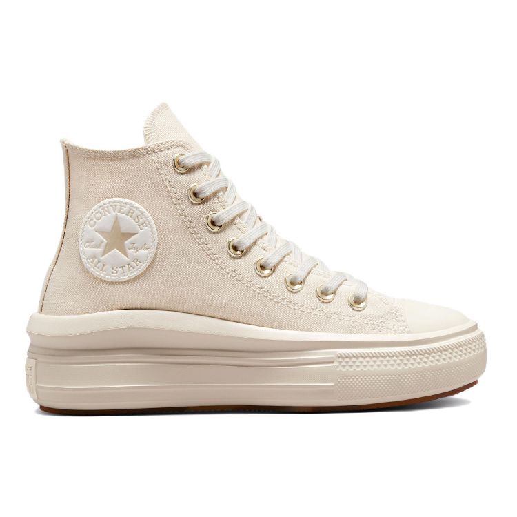 Converse Chuck Taylor All Star Move Platform High Golden Elements Women Sneakers Cream Natural-Ivory Egret A02189C