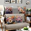 Fresh Country Design Rose, Lily and Lily Pattern pillowcaseSuitable for Sofa Car Bedroom Decorative Cushion Cover Pillow Cover